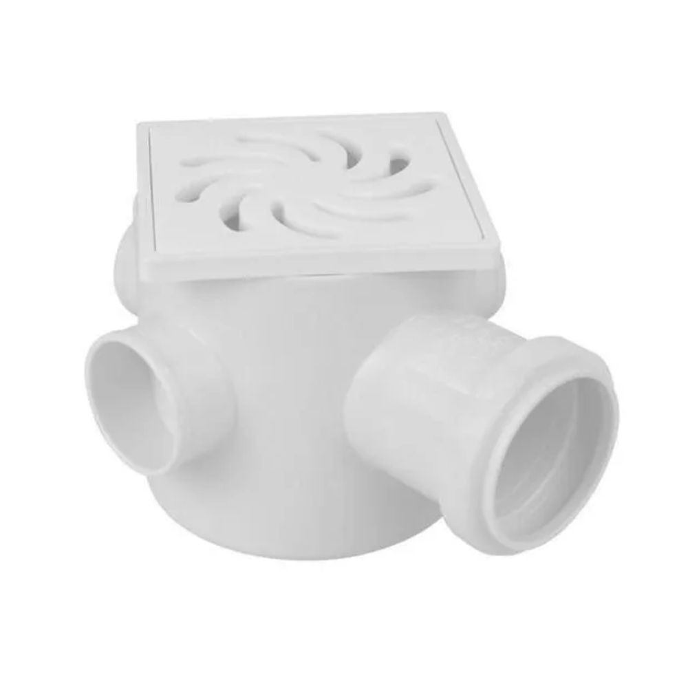 Caixa sifonada N84 branca quadrada 100X150X50 Amanco