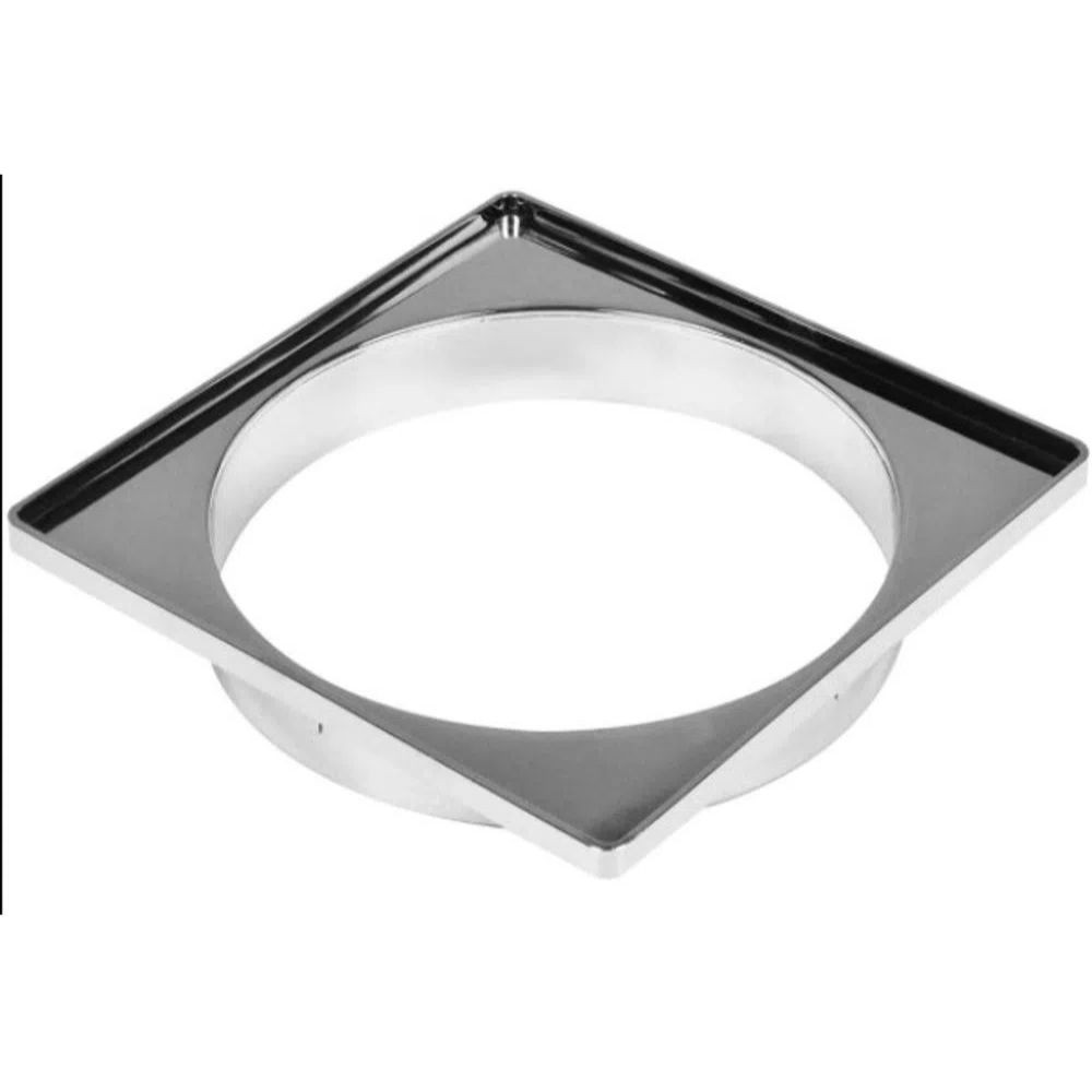Porta Grelha Quadrada Cromada 100mm 90608 Amanco
