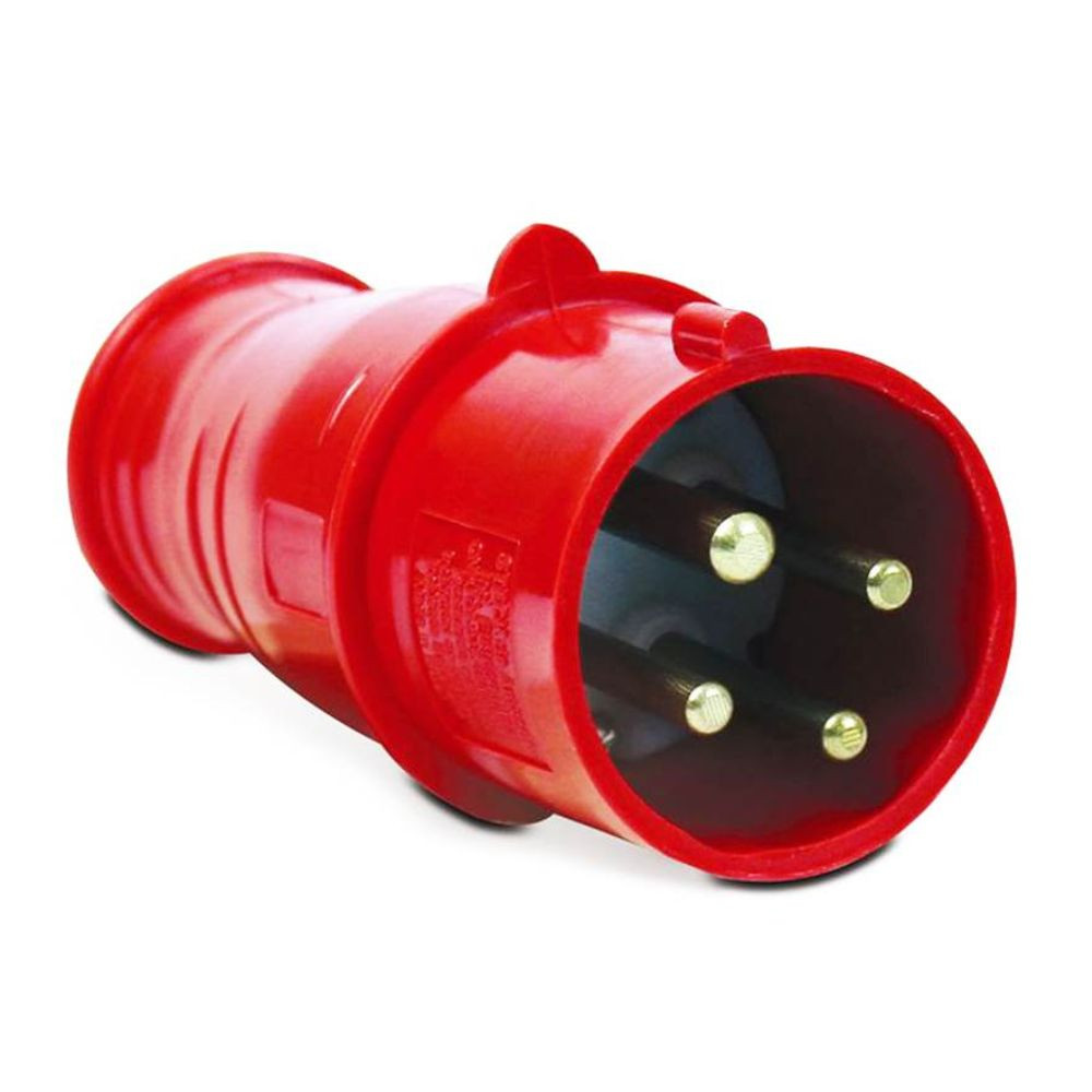 Plugue newkon 3P+T 16A 440V 6H vermelho IP44 Steck