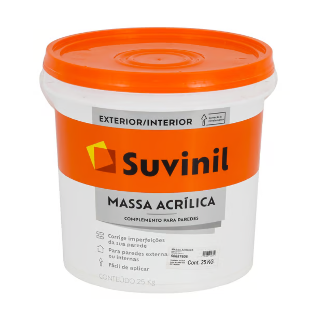 Massa acrílica 25kg Suvinil