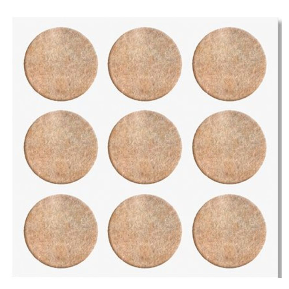 Protetor Adesivo Redondo de Feltro Marrom 40mm 4 unidades Bemfixa