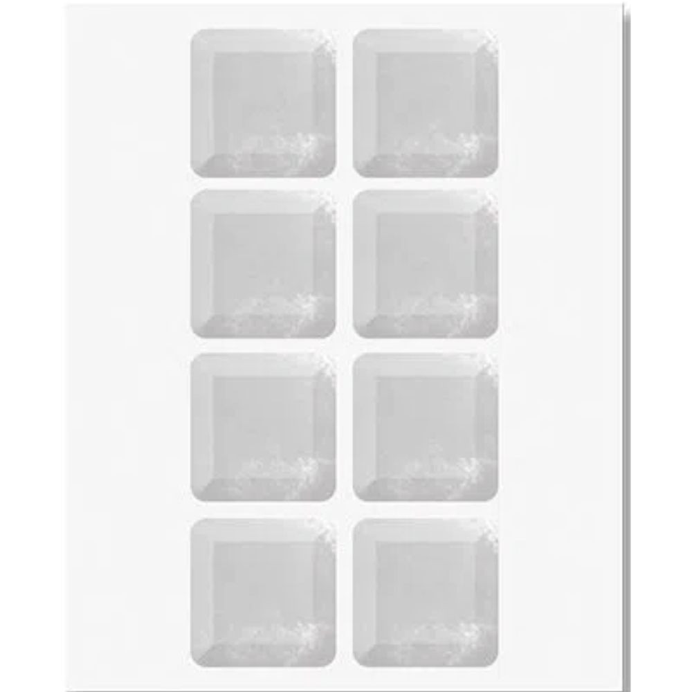 Protetor Adesivo Quadrado Em Eva Transparente 20x20mm 9 unidades Bemfixa