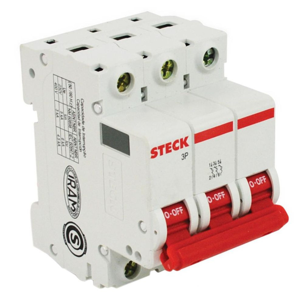 Disjuntor Tripolar 16A Curva C 3kA SDD63C16 STECK