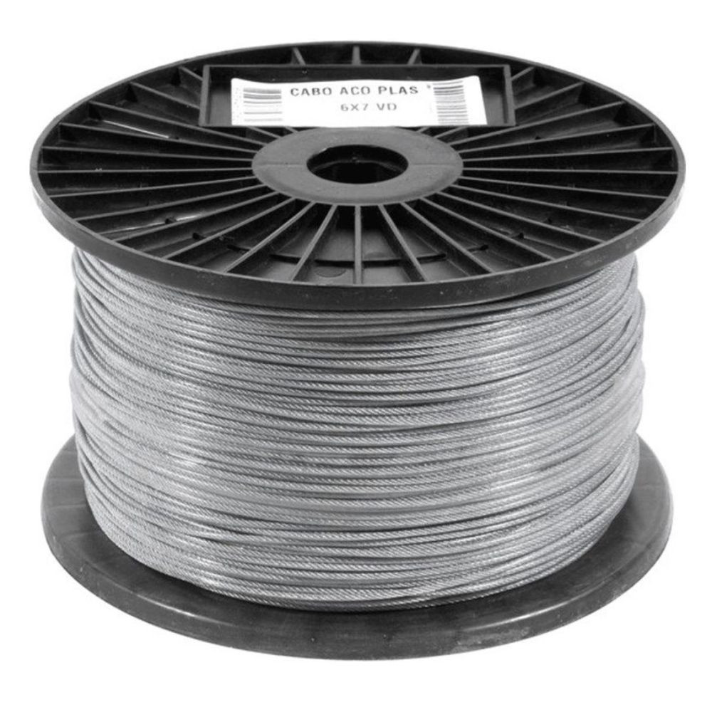 Cabo De Aço Plastificado Alma De Fibra
