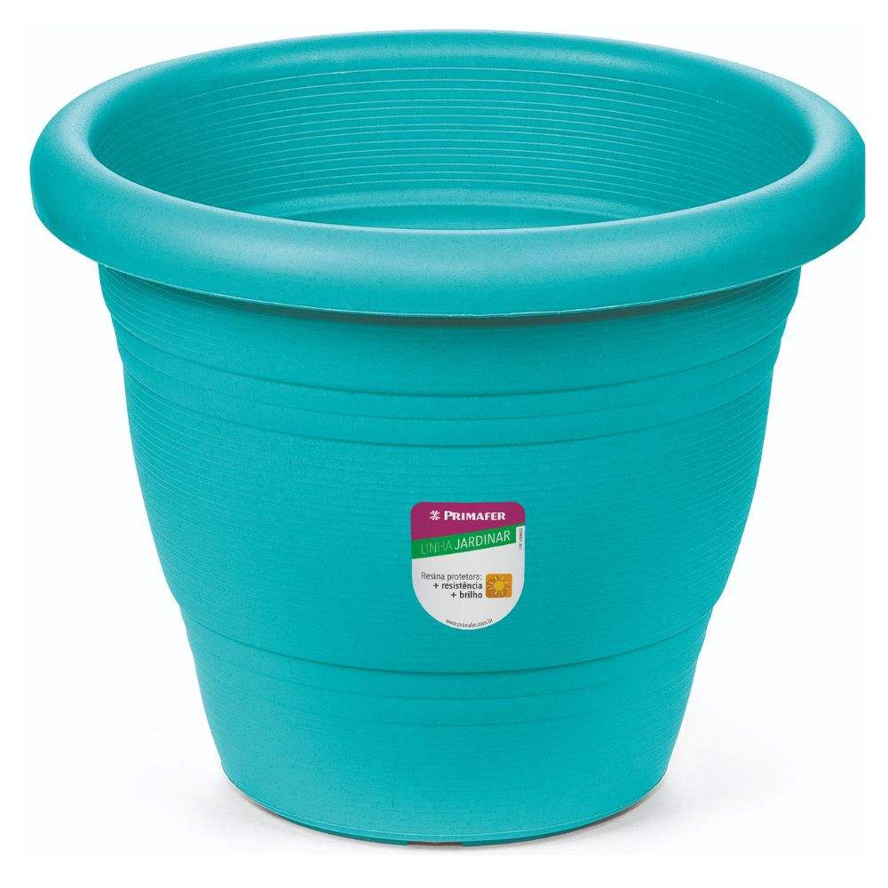 Vaso de Plástico para Jardim 17cm Turquesa Primafer