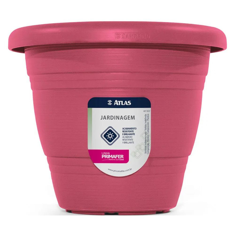 Vaso de Plástico para Jardim 22cm Bordo Primafer