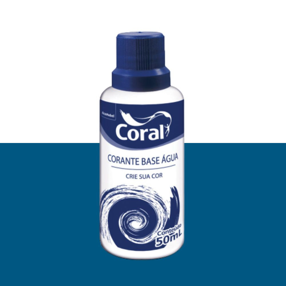 Corante Base Água Azul 0.05L - Coral 