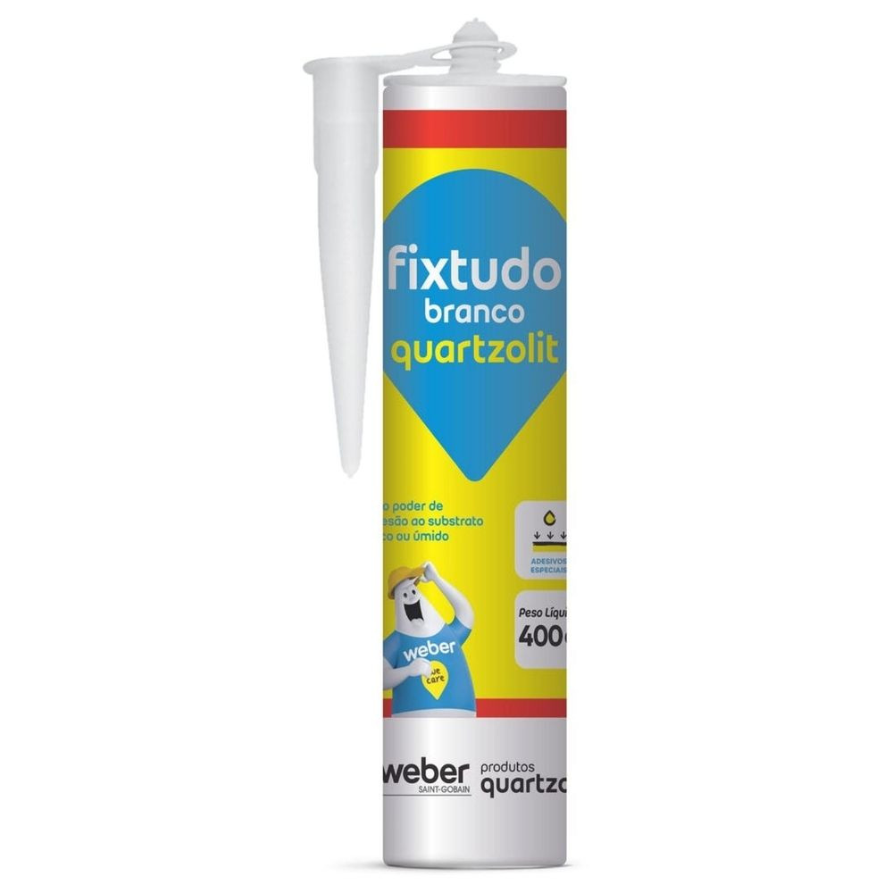 Fixatudo branco 400g Quartzolit