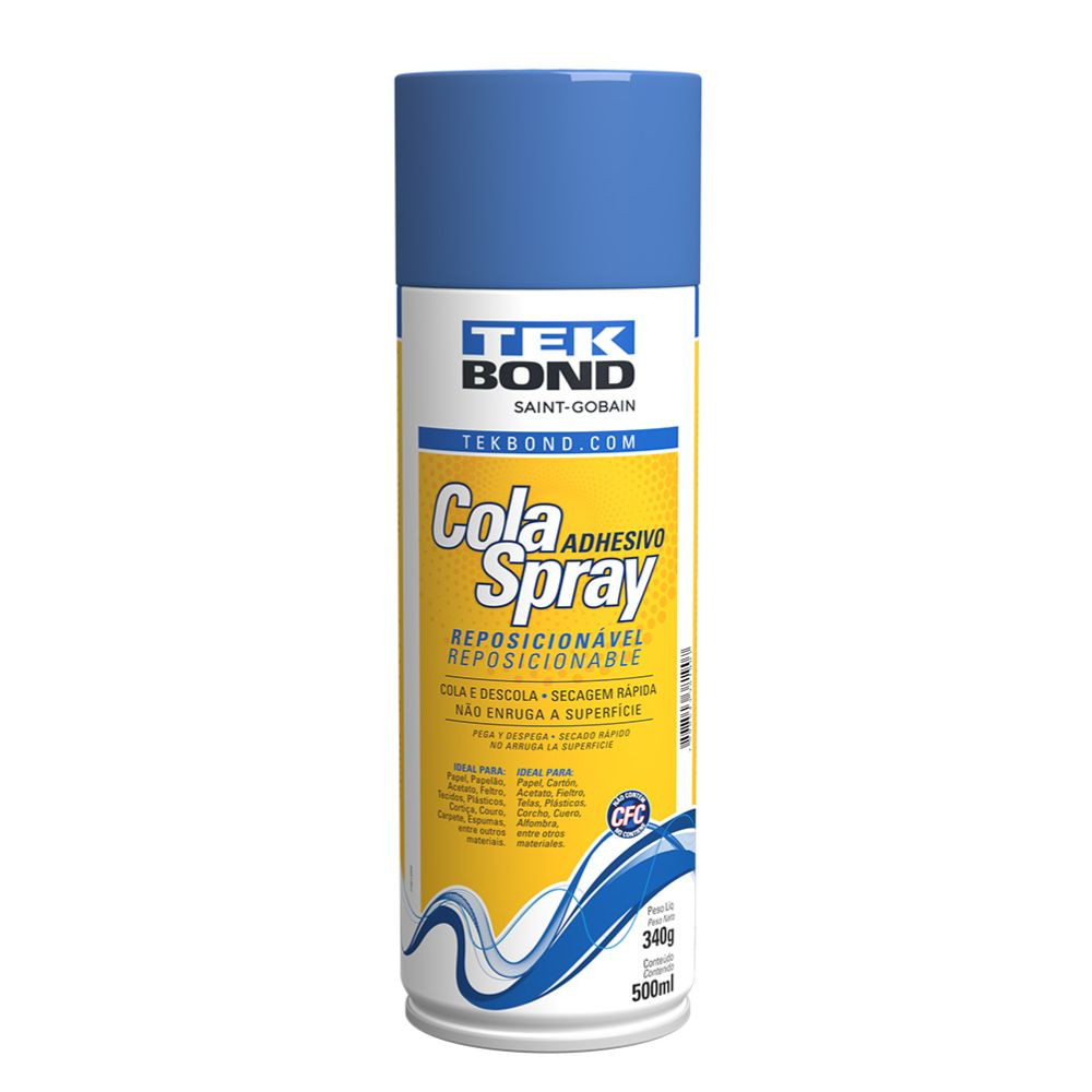 Cola spray reposicionável 500ml Tekbond