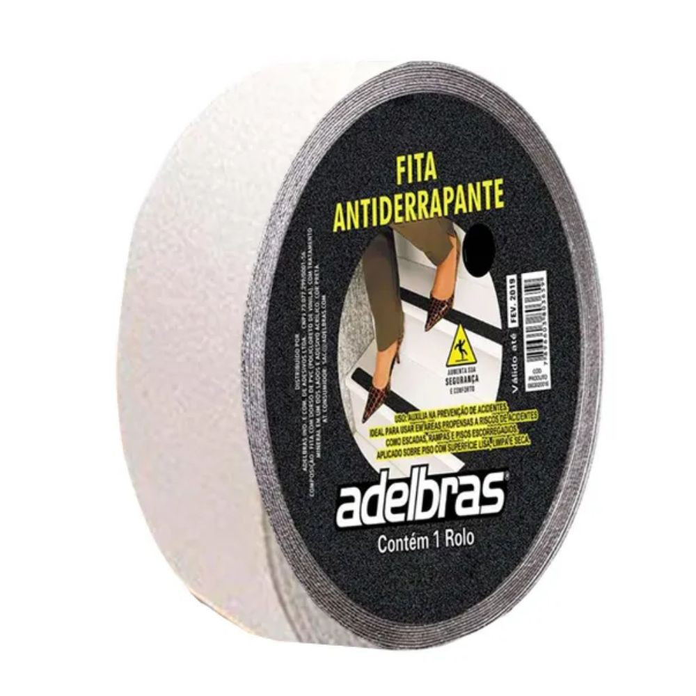 Fita Anti-Derrapante 50MMx5M Cinza 915 Adelbras 