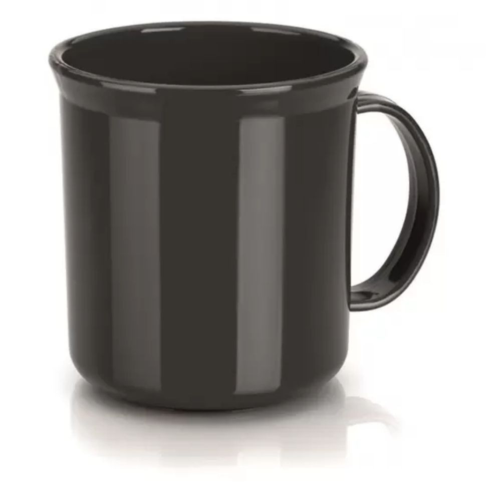 Caneca Plástica Escolar 350ml Preta OU