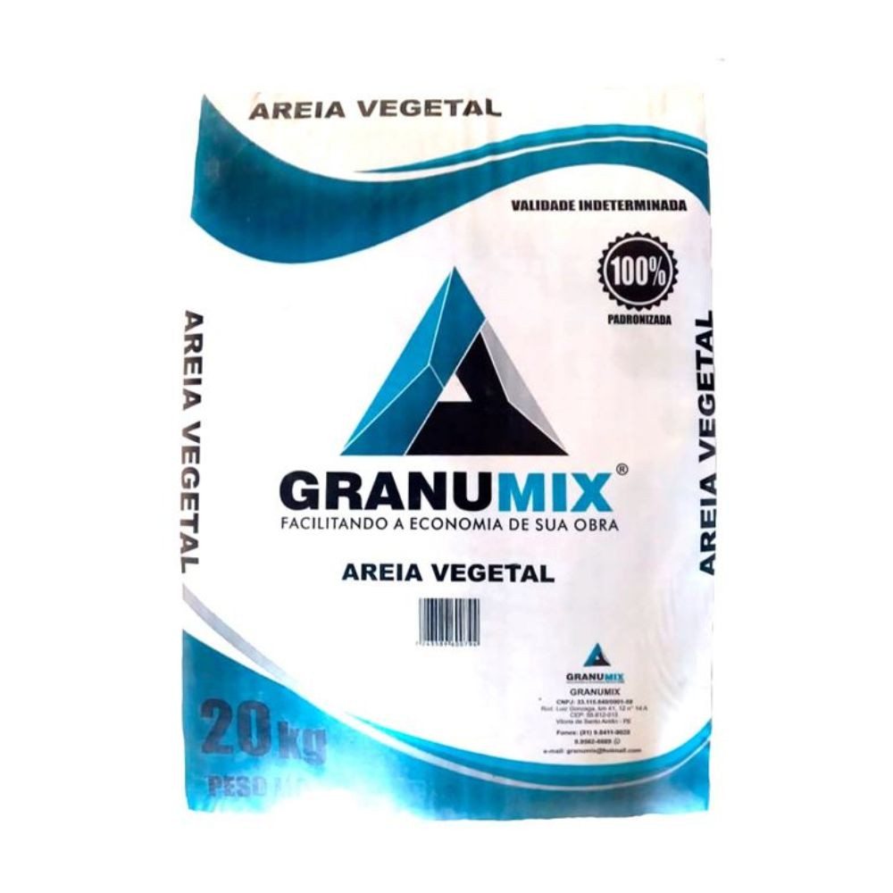   Areia Vegetal Saco 20kg Granumix 