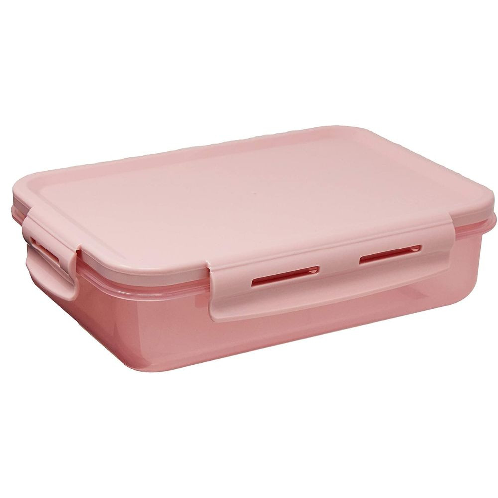 Pote Organizador De Geladeira Click Retangular 870 ml Rosa OU