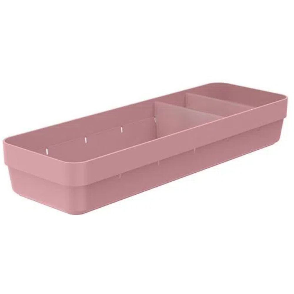 Organizador De Gavetas Logic Com 2 Divisórias 11,5x35x5,5cm Rosa OU