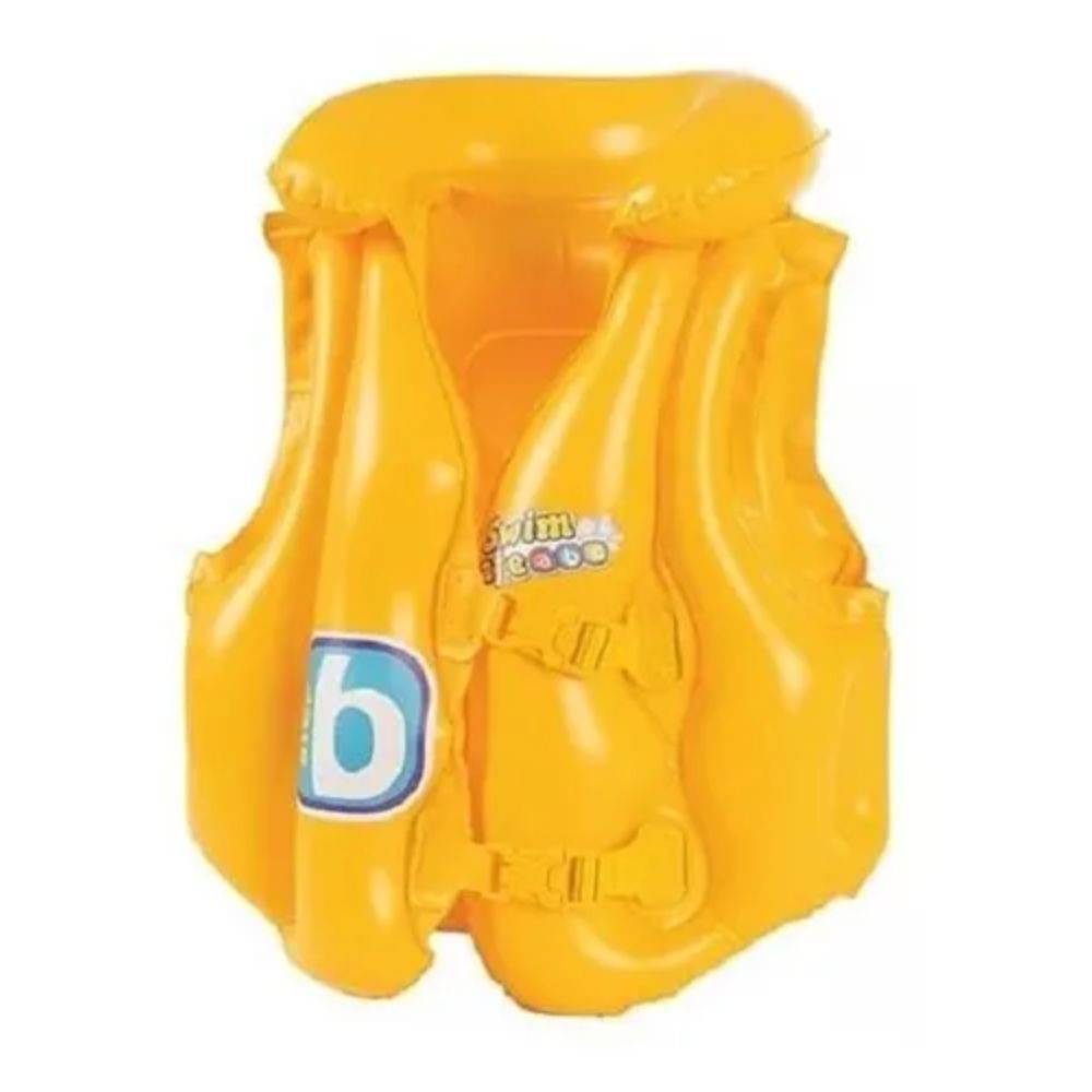 Colete inflável swim safe Abc amarelo Bel Lazer