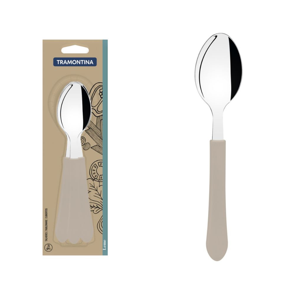 Colher Leme Mesa Inox Cinza Tramontina