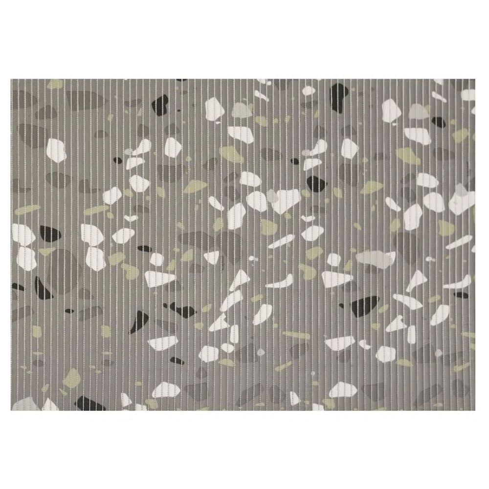 Tapete Antiderrapante Tropical Terrazzo Cinza 43cmx65cm Kapazi