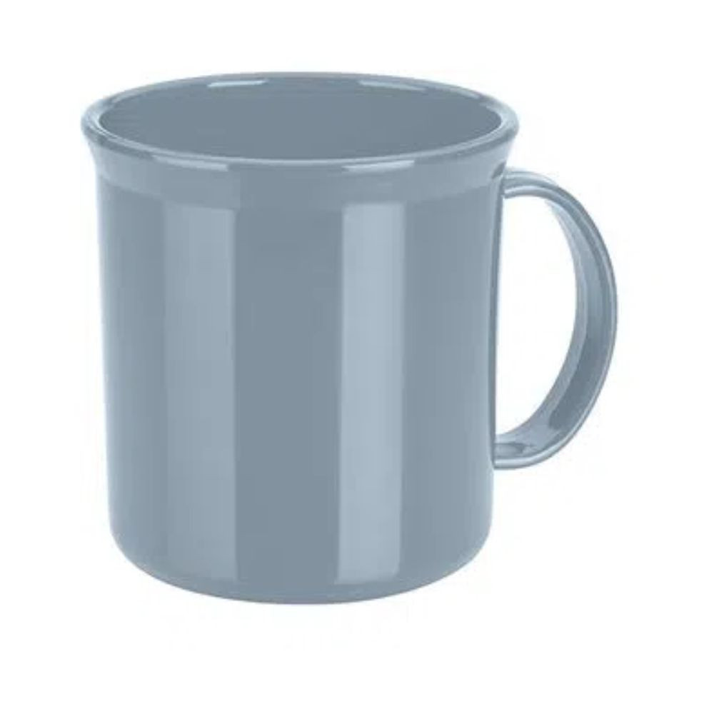 Caneca Plástica Escolar 350ml Azul OU