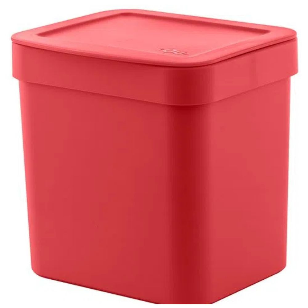 Lixeira Para Pia De Cozinha Trium 4,7 Litro Vermelho OU