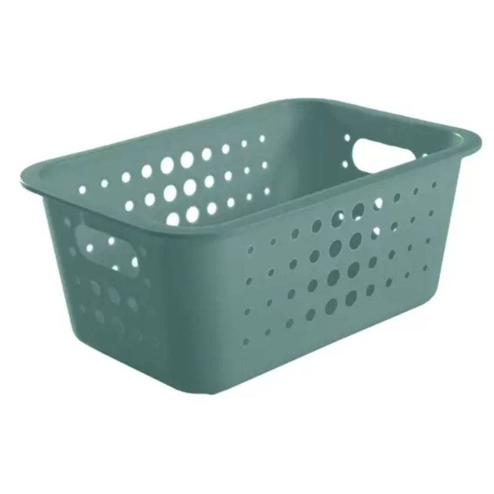 Cesta Organizadora Pequena 18,5x14,5x8cm Verde OU