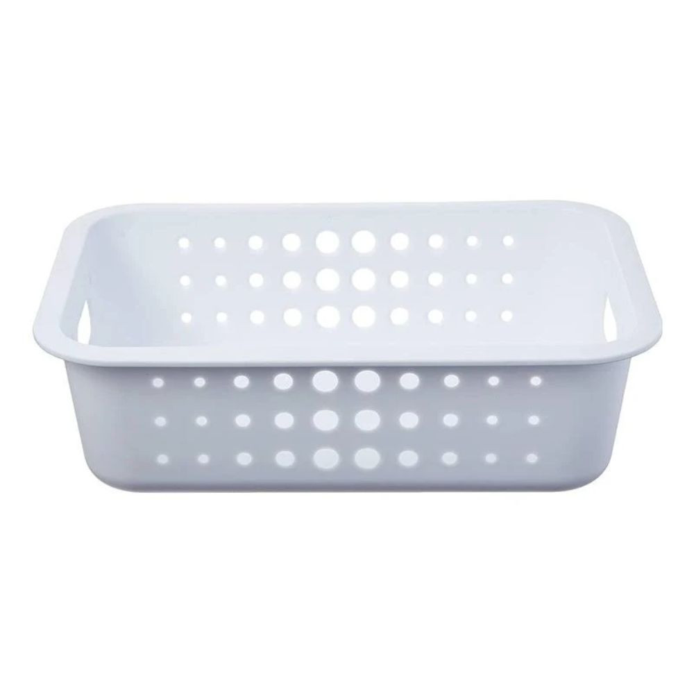 Cesta Organizadora Grande 41x31x16,5cm Branca OU