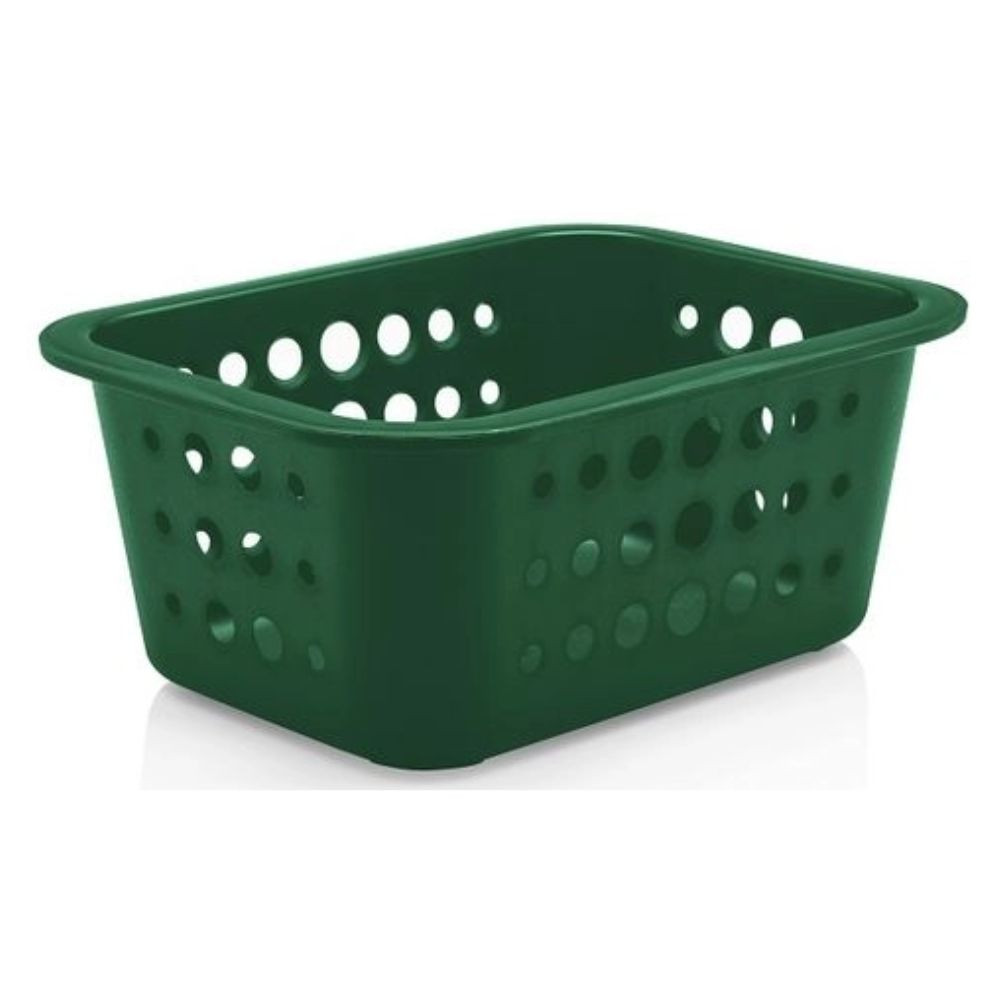 Cesta Organizadora Grande 41x31x16,5cm Verde OU