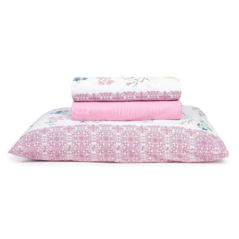 Jogo de Cama Casal Royal Rosa Santista