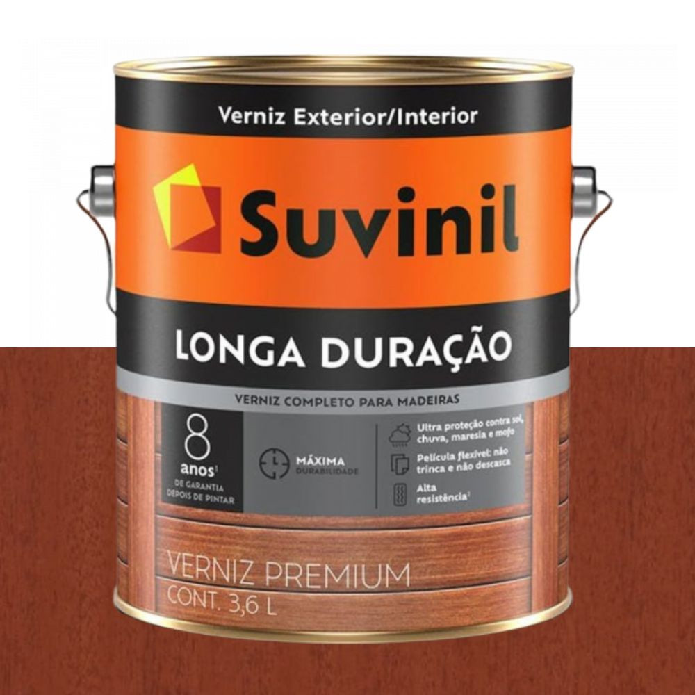 Verniz Longa Duração Brilhante Mogno 3.6L Suvinil