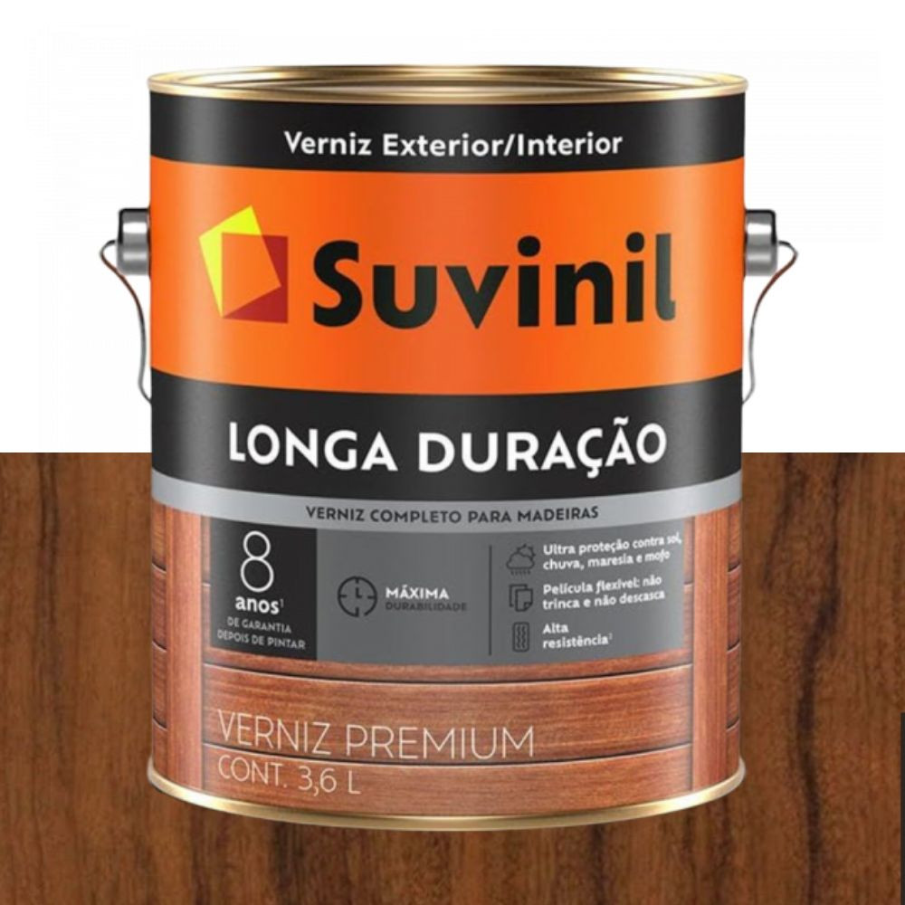 Verniz Longa Duração Brilhante Imbuia 900ml Suvinil