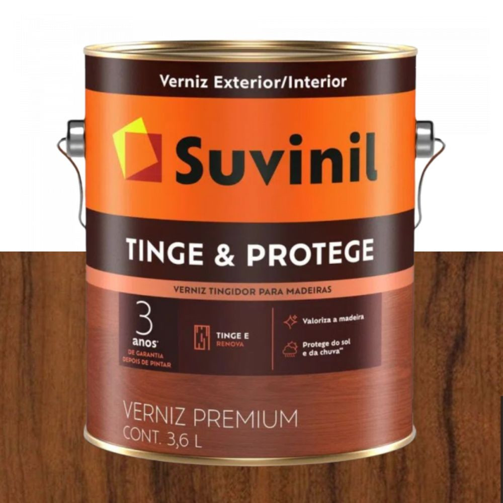 Verniz tinge & protege brilhante Imbuia 3.6L Suvinil