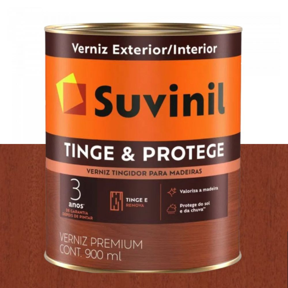 Verniz tinge & protege brilhante mogno 0.9L Suvinil