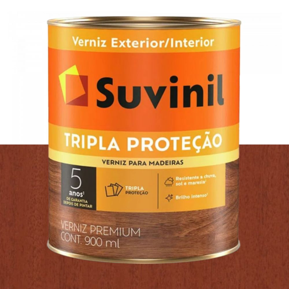 Verniz tripla proteção filtro solar brilhante mogno 0.9L Suvinil