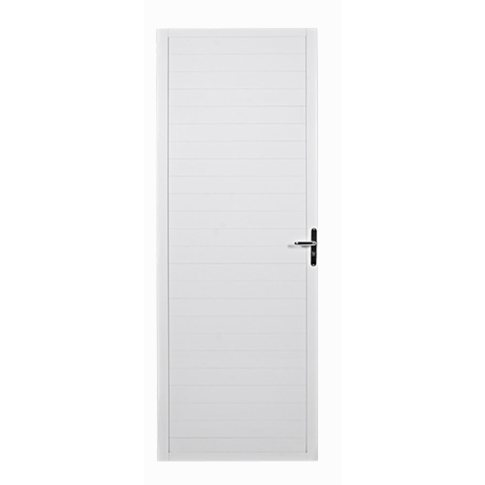 Porta Quality Lambri 210X80cm Esquerda Branca