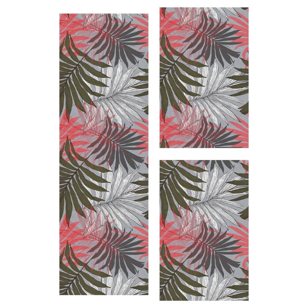 Kit de Tapetes Para Cozinha Slim Kasa Floral Kapazi