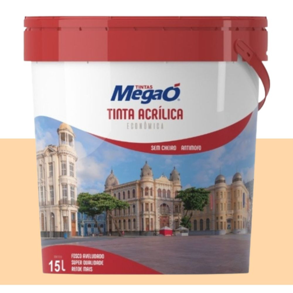 Tinta Econômica Acrílica Pêssego 15L - MegaÓ
