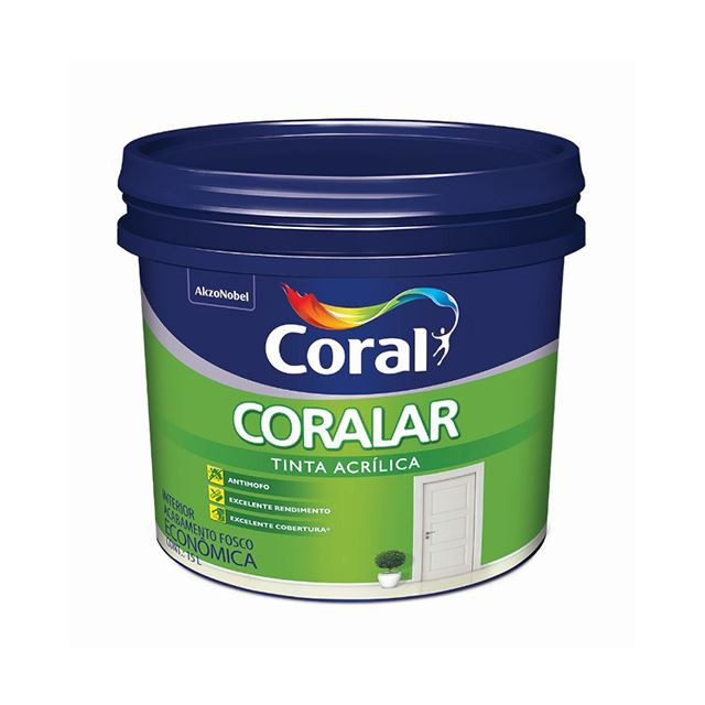 Tinta Acrílica 15L Coralar Branco Cora