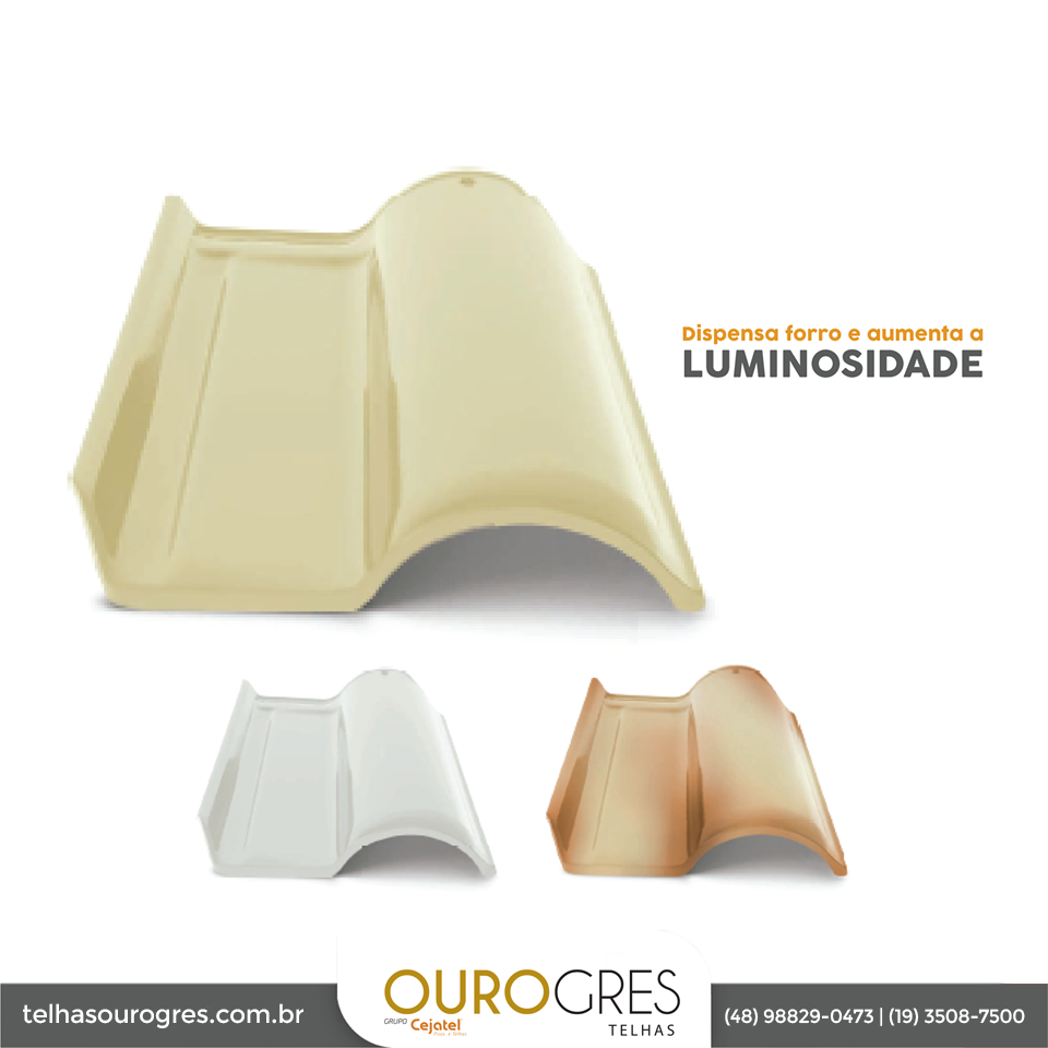 Telha 1 Face Marfim Ourogres