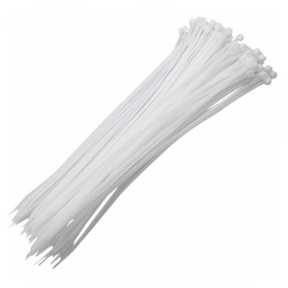 Abraçadeira de Nylon 4.8x200mm com 100 Unidades Branca Interneed