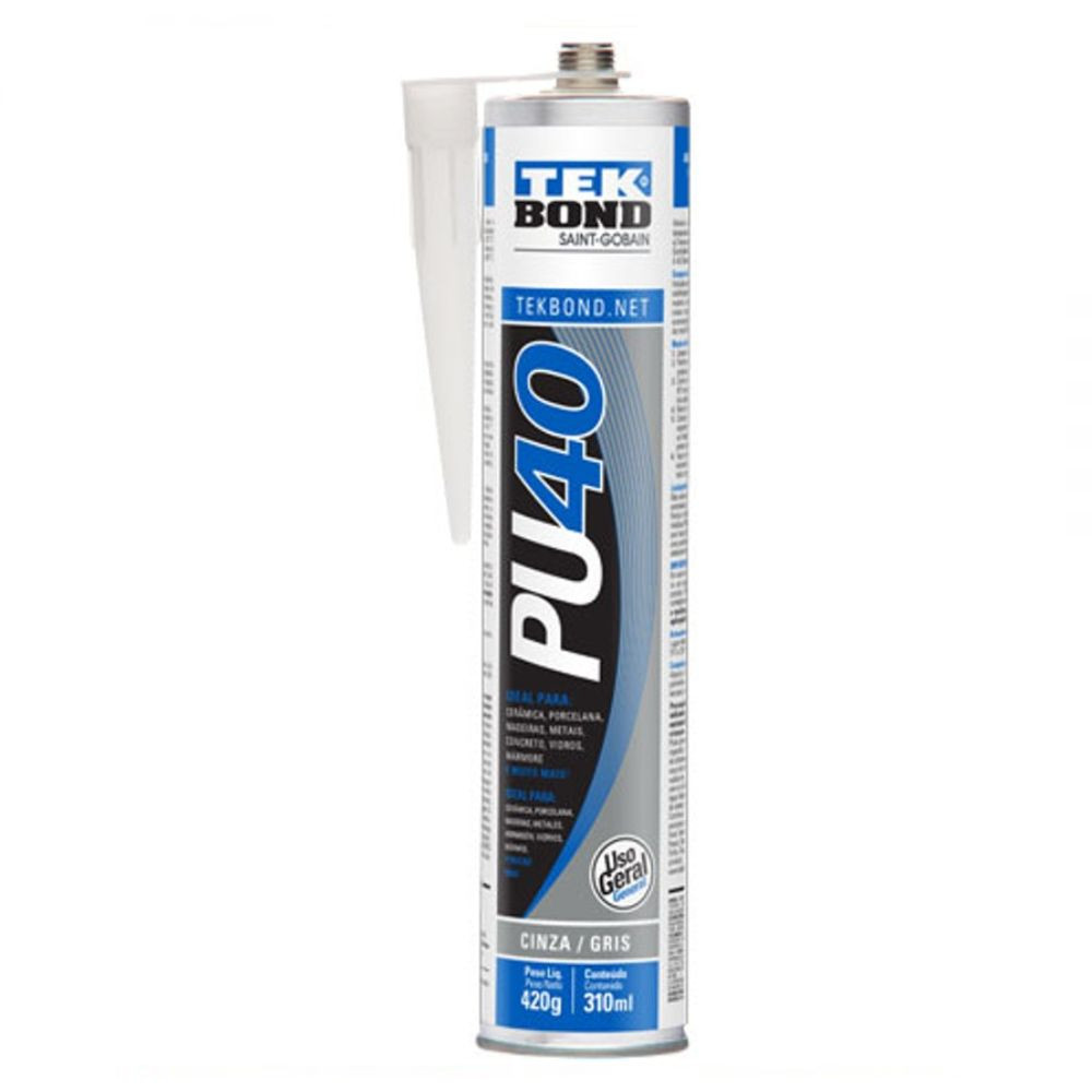 Adesivo a Base de Poliuretano PU40 Cinza 310ml Tekbond