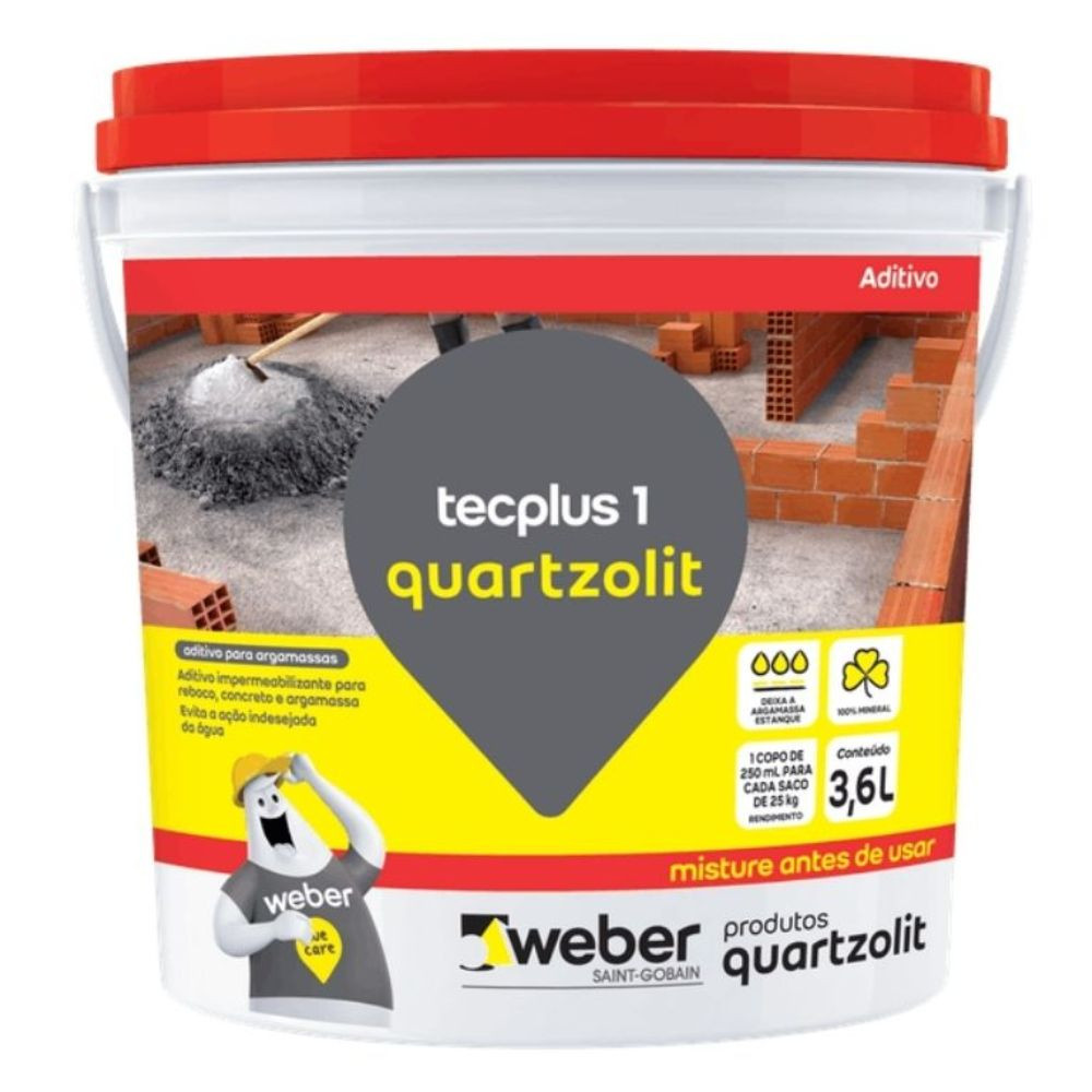 Aditivo Impermeabilizante Tecplus 1 3,6 Litros Quartzolit