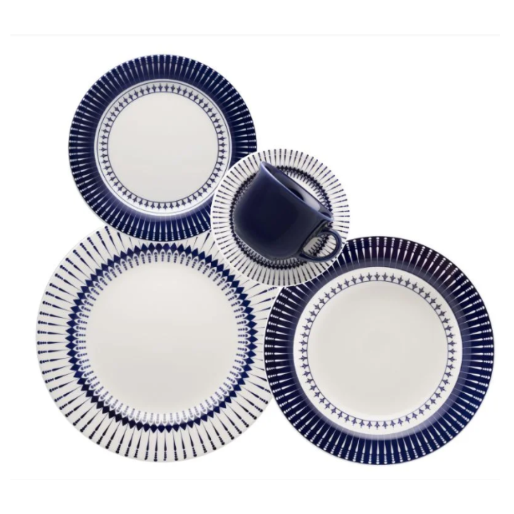 Aparelho de Jantar 20 peças Cerâmica Donna Colb Biona Oxford