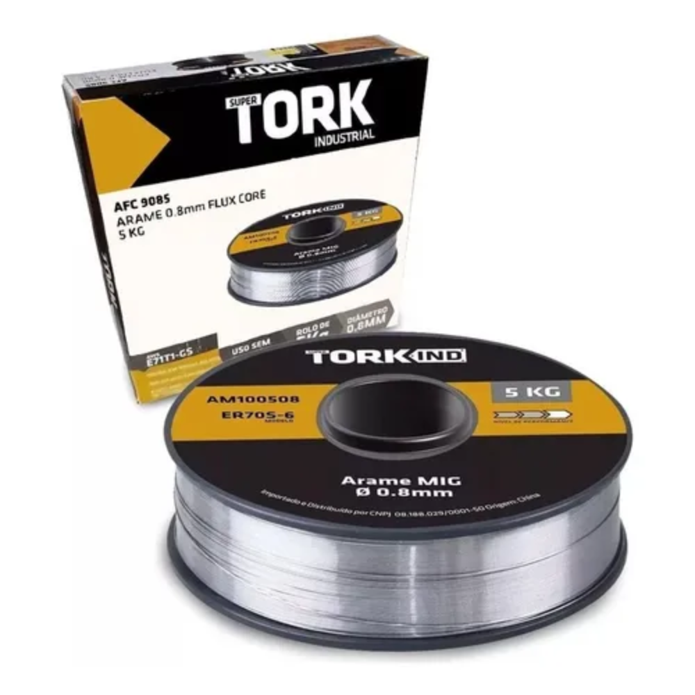 Arame Para Solda Mig Flux 0,8mm 5kg - Afc-9085 Tork