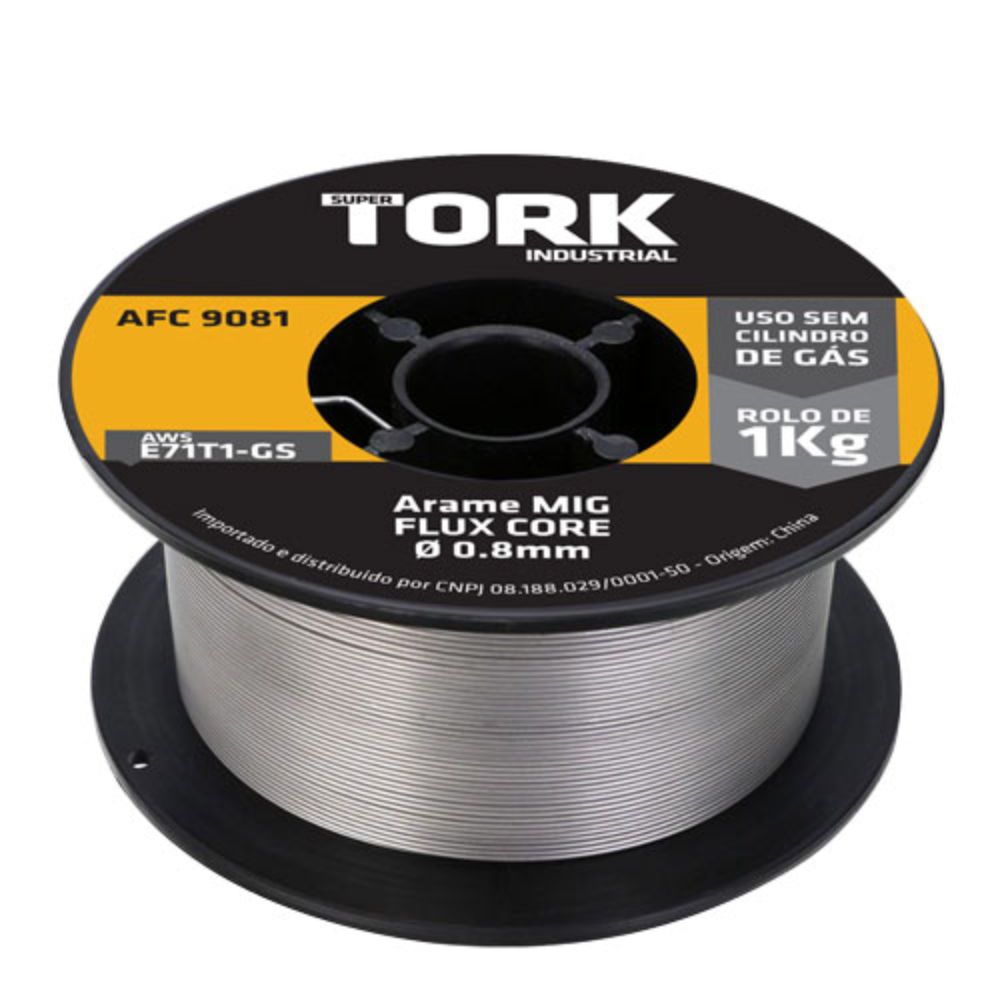 Arame Para Solda Mig Flux 0,8mm 1kilo - Afc-9081 Tork