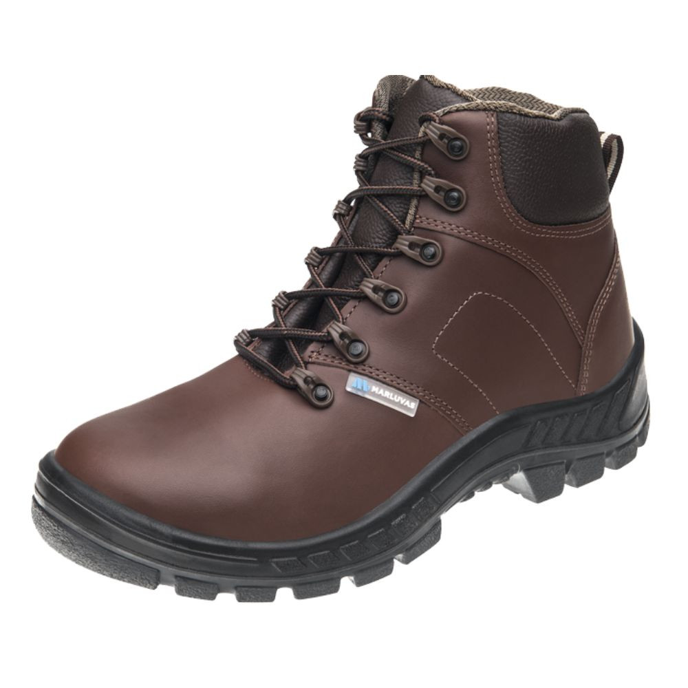 Bota de Segurança Nubuk Café New Prime Nº 37 Marluvas