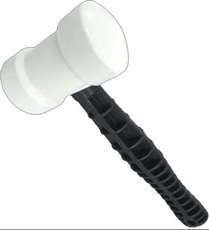 Martelo de borracha com cabo de plástico branco 60MM roma 