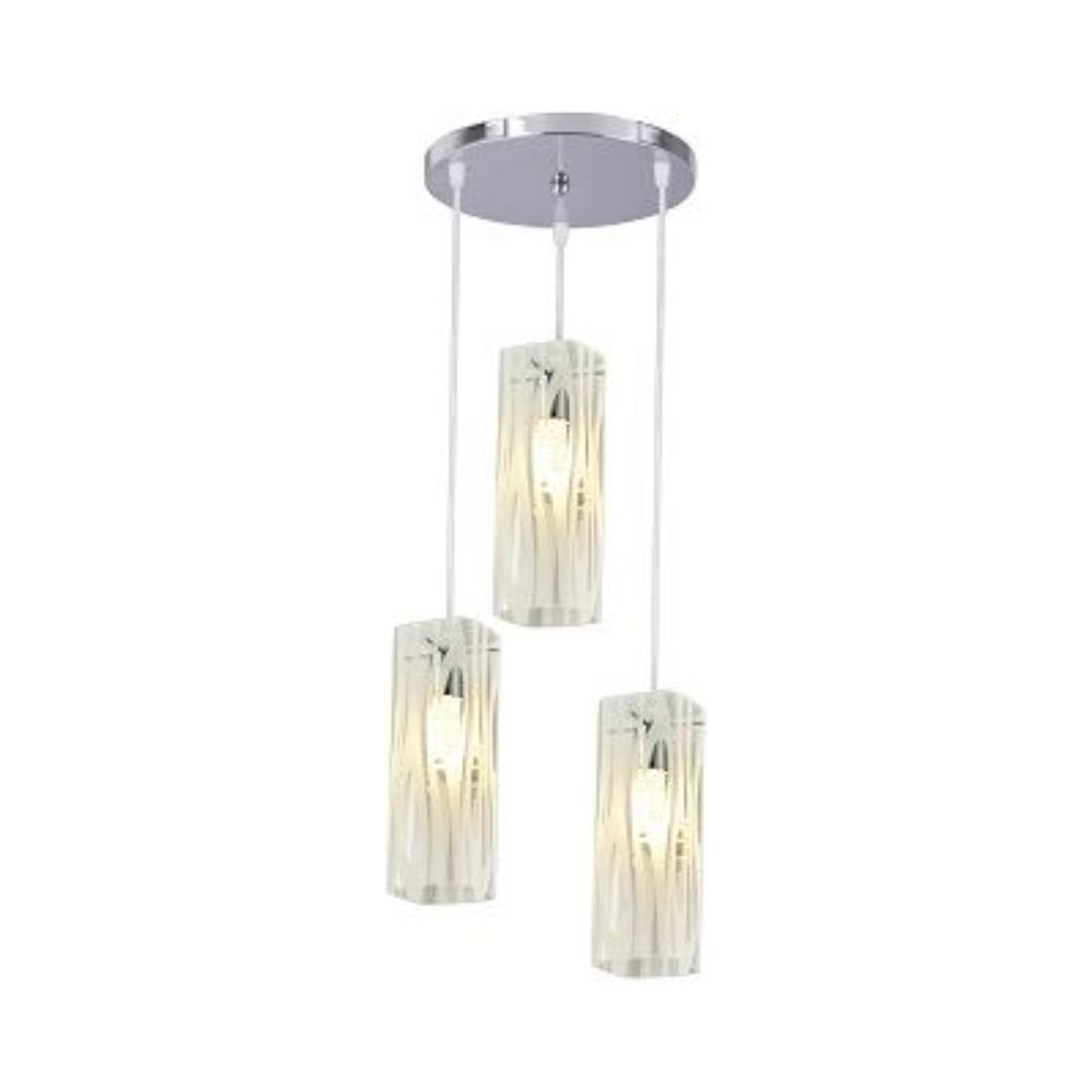 Pendente Vidro Mirage 3x27 Zebrado E27 3L Llum