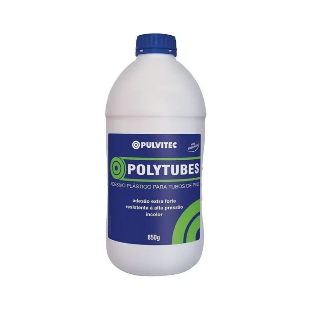 Adesivo polytubes para tubos de PVC 850g Pulvitec