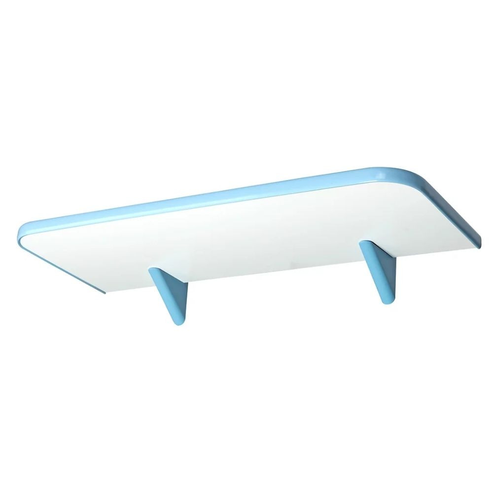 Prateleira soft 30X90 com suporte branco/azul Pratefix