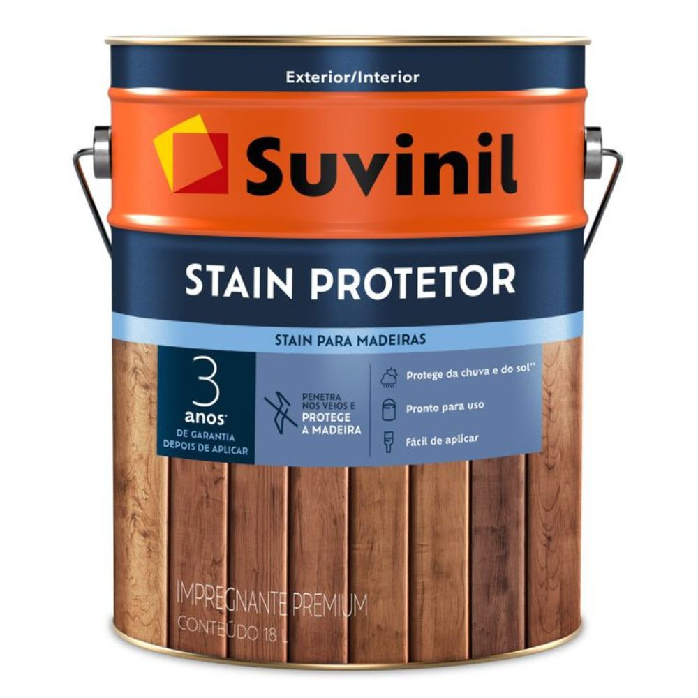 Verniz Stain Protetor Acetinado Natural 3.6L Suvinil