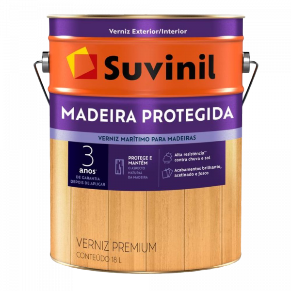 Verniz Marítimo Madeira Protegida Brilhante Natural 3.6L Suvinil